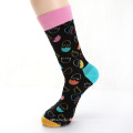 Mens fashion crew funny dress socks colorful happy fancy cotton socks